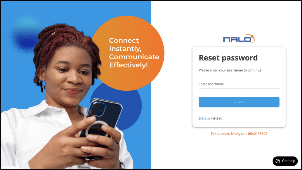 Reset sms password